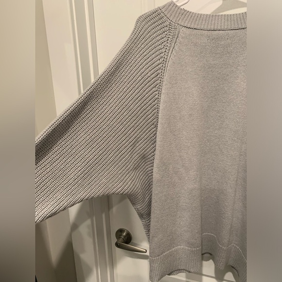 Simply Vera Vera Wang Womens Dove Gray Bat Wing Sleeves Sweater in Size XXL - Picture 3 of 10
